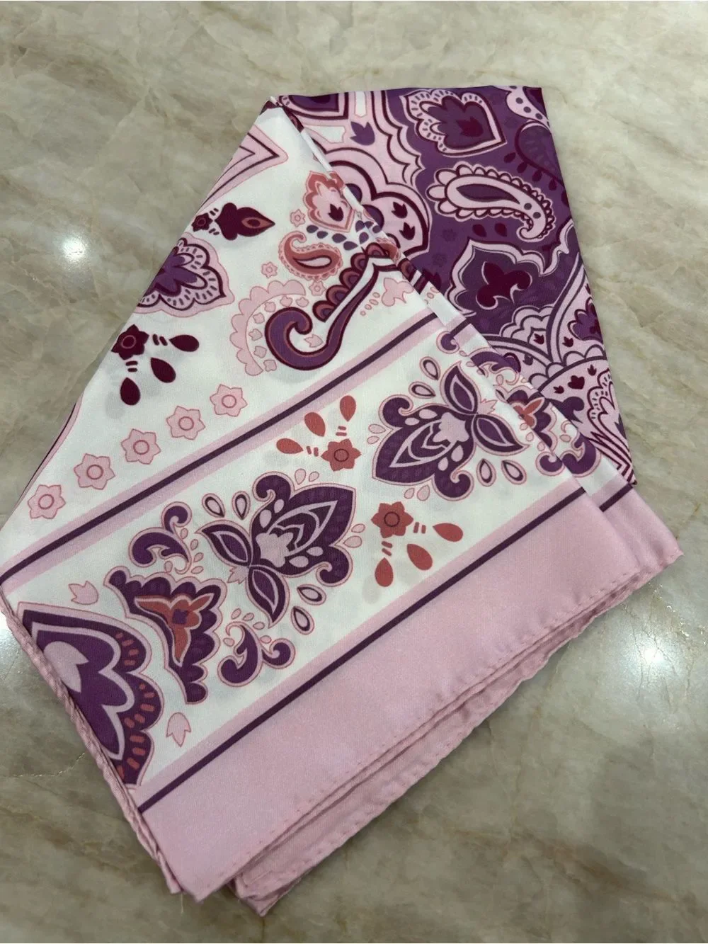 Purple Paisley Scarf S158